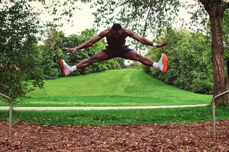 Fitness-Action-Foto im Park